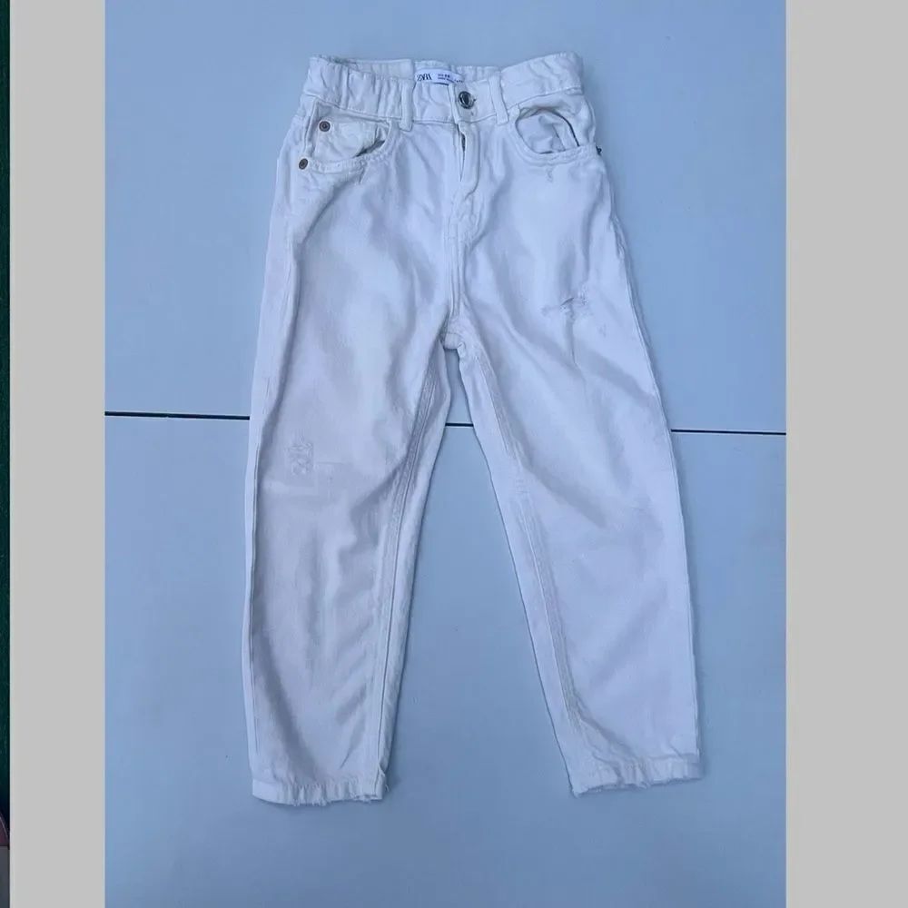 Zara Girl Ivory Jeans size 8